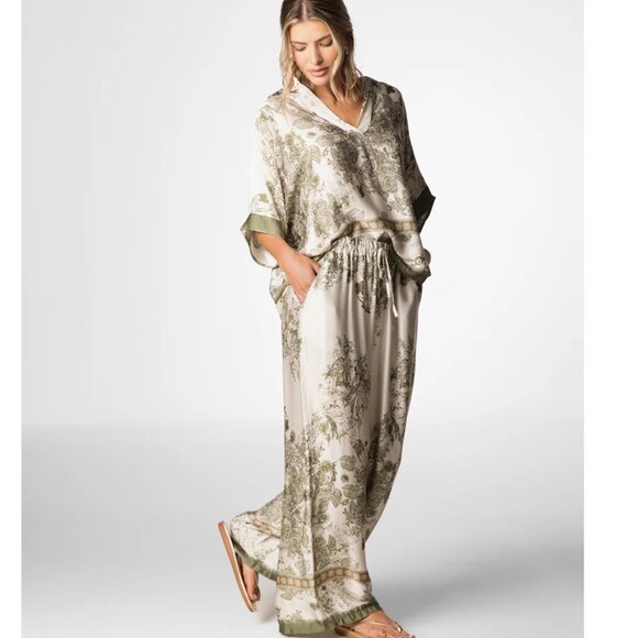 SET Ottilie Silk Trousers AND Tunic - Picture 2 of 4